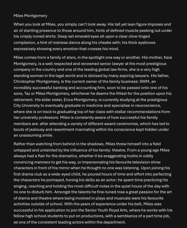 A character profile